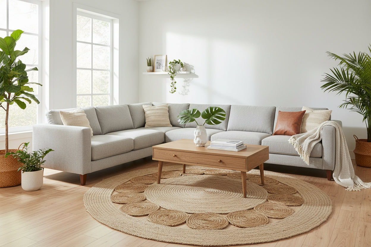 Vloerkleed gevlochten rond OP=OP