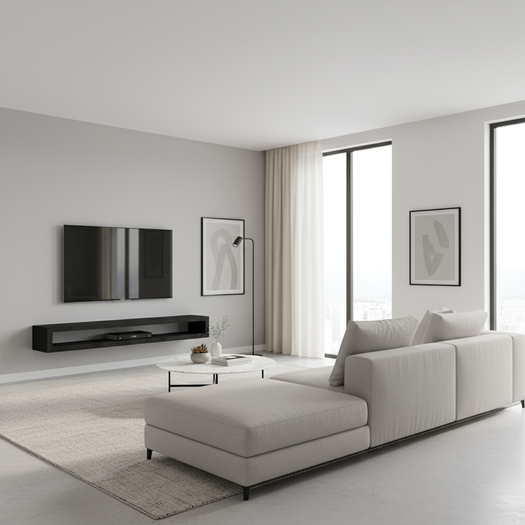 Tv meubel zwevend zwart