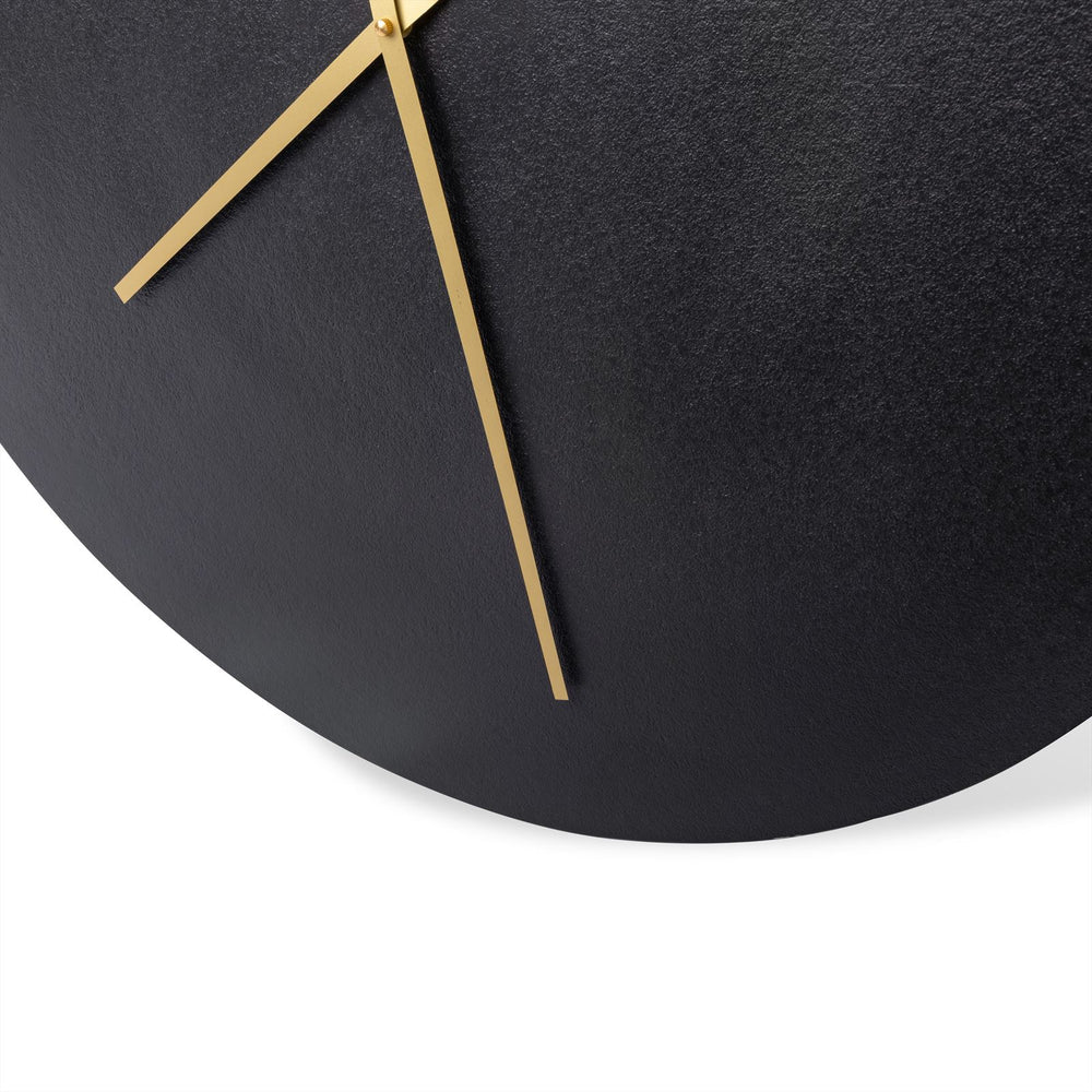 Wandklok zwart rond