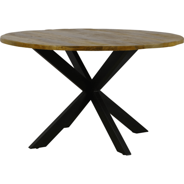 Eettafel rond mangohout 3 cm
